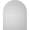 Ekena Millwork Round Top Surface Mount PVC Gable Vent: Functional, w/ 3-1/2"W x 1"P Standard Frame, 32"W x 40"H GVPRT32X4001SF - alternate 4